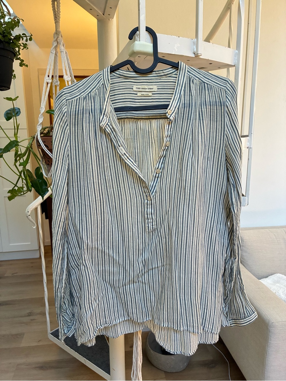 Isabel marant etoile blue and white striped blouse